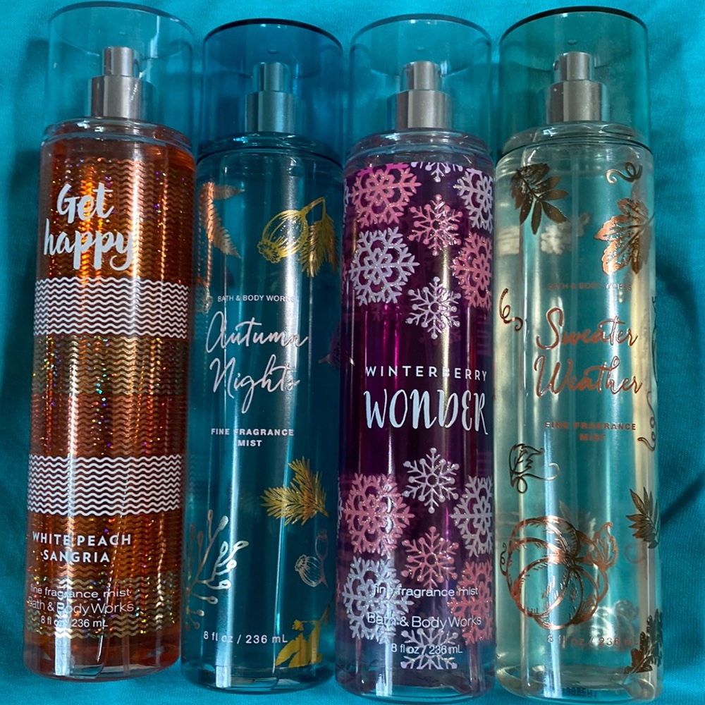fine fragrance mist four bottles all for one money